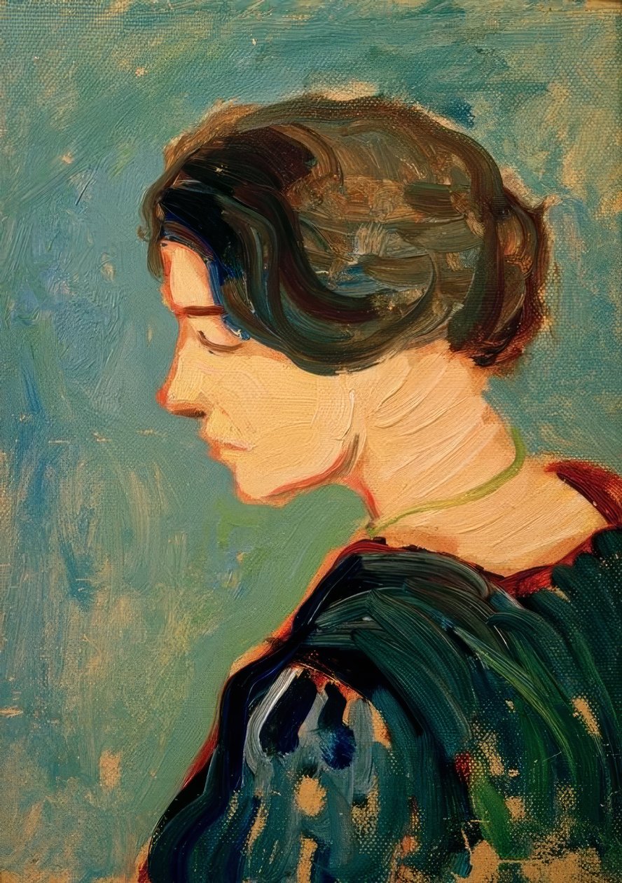 Elisabeth Macke, Studienkopf von August Macke