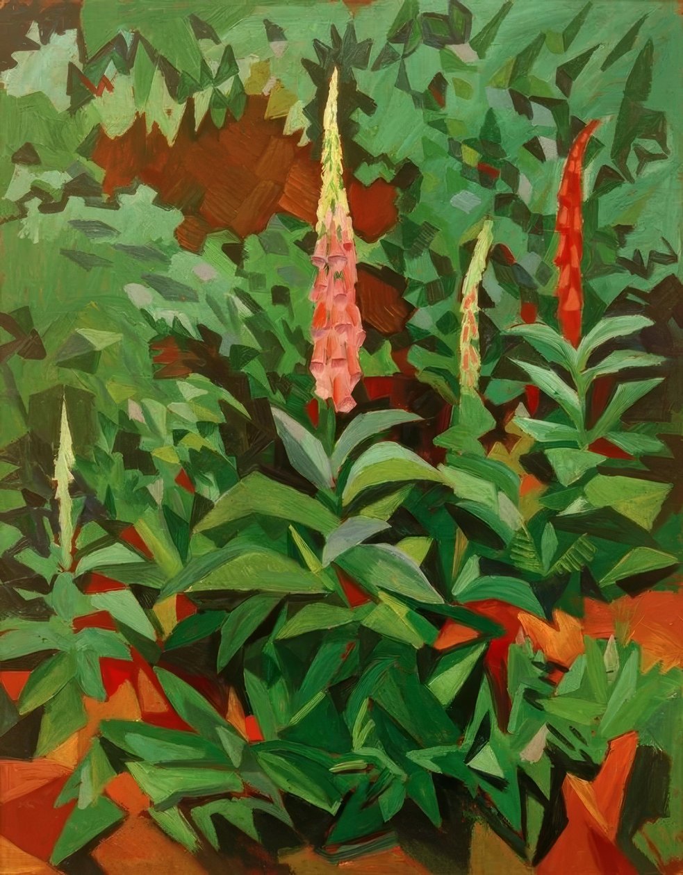 Fingerhüte im Garten von August Macke