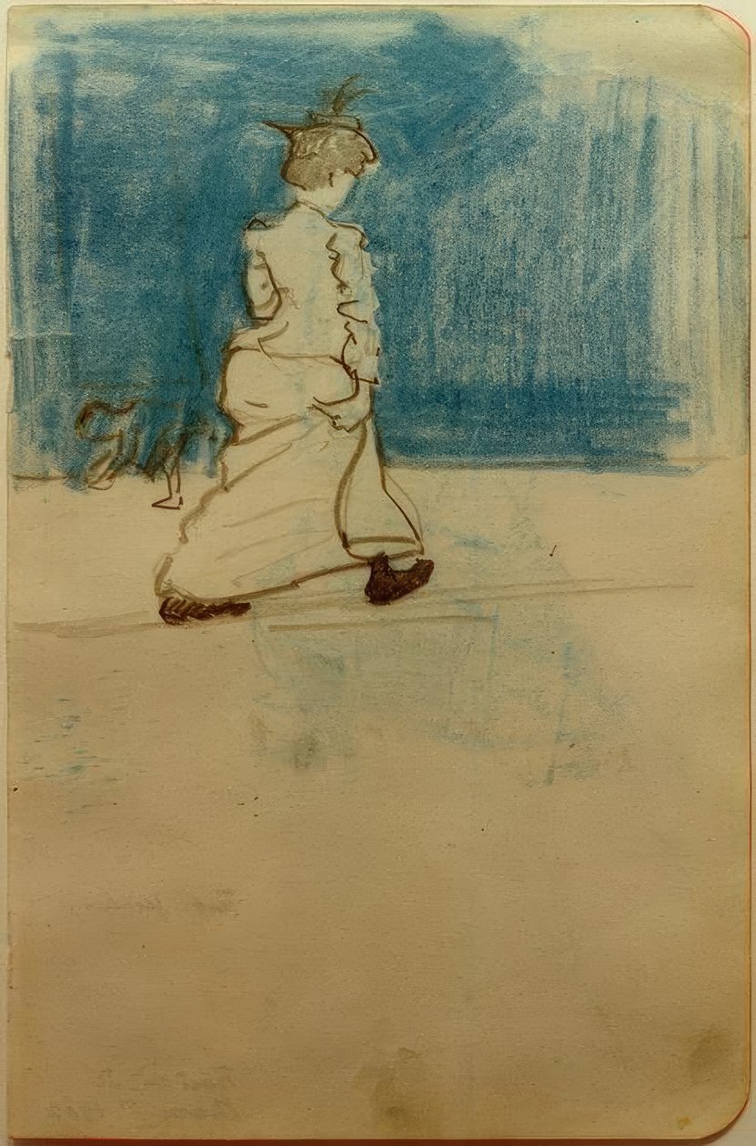 Frau auf der Straße II von August Macke