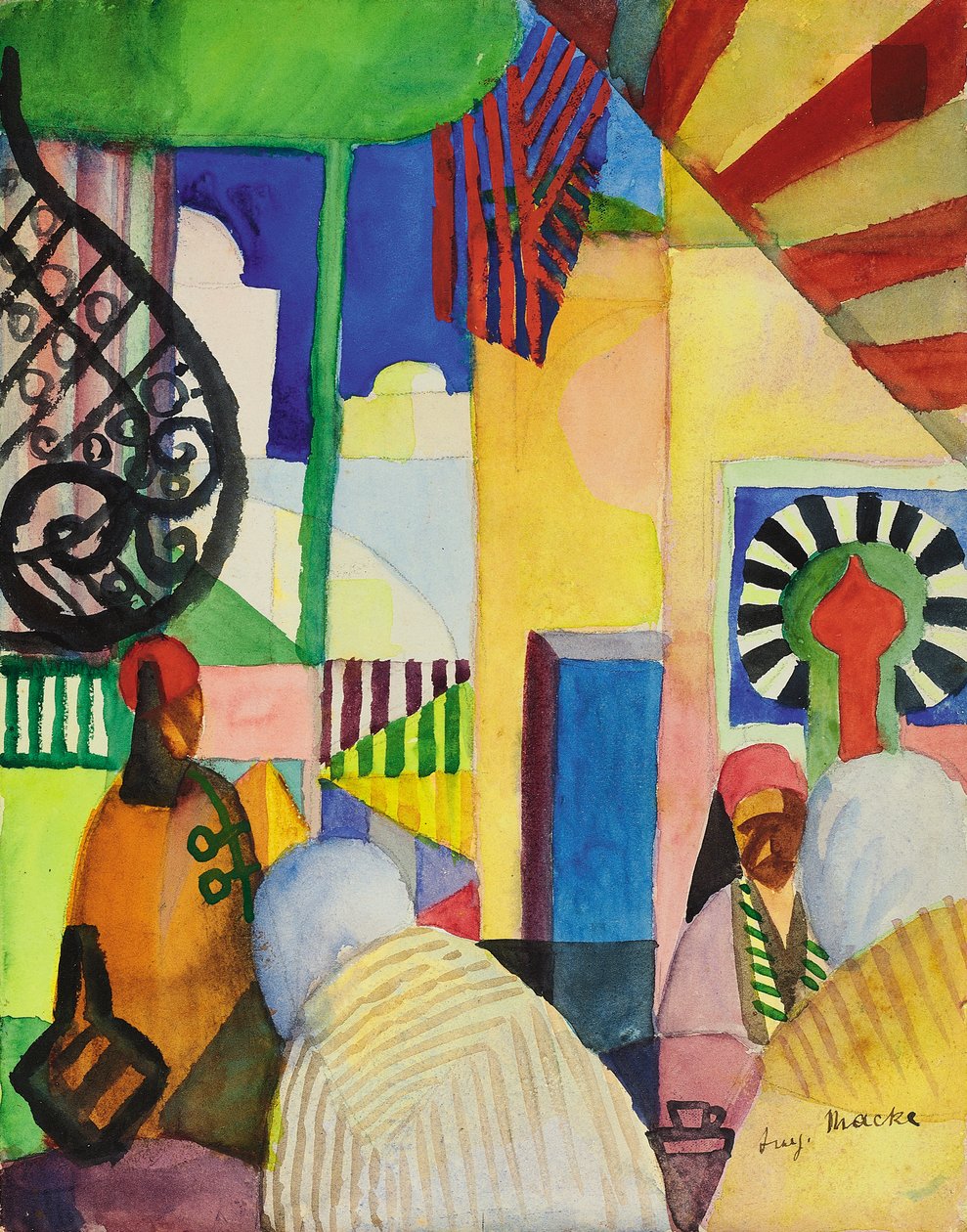 Im Basar, 1914 von August Macke