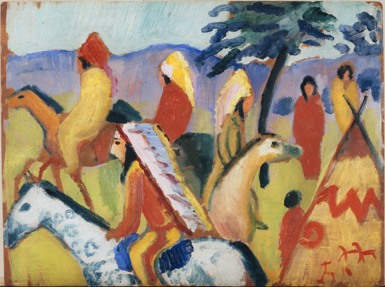 Indianer zu Pferd von August Macke
