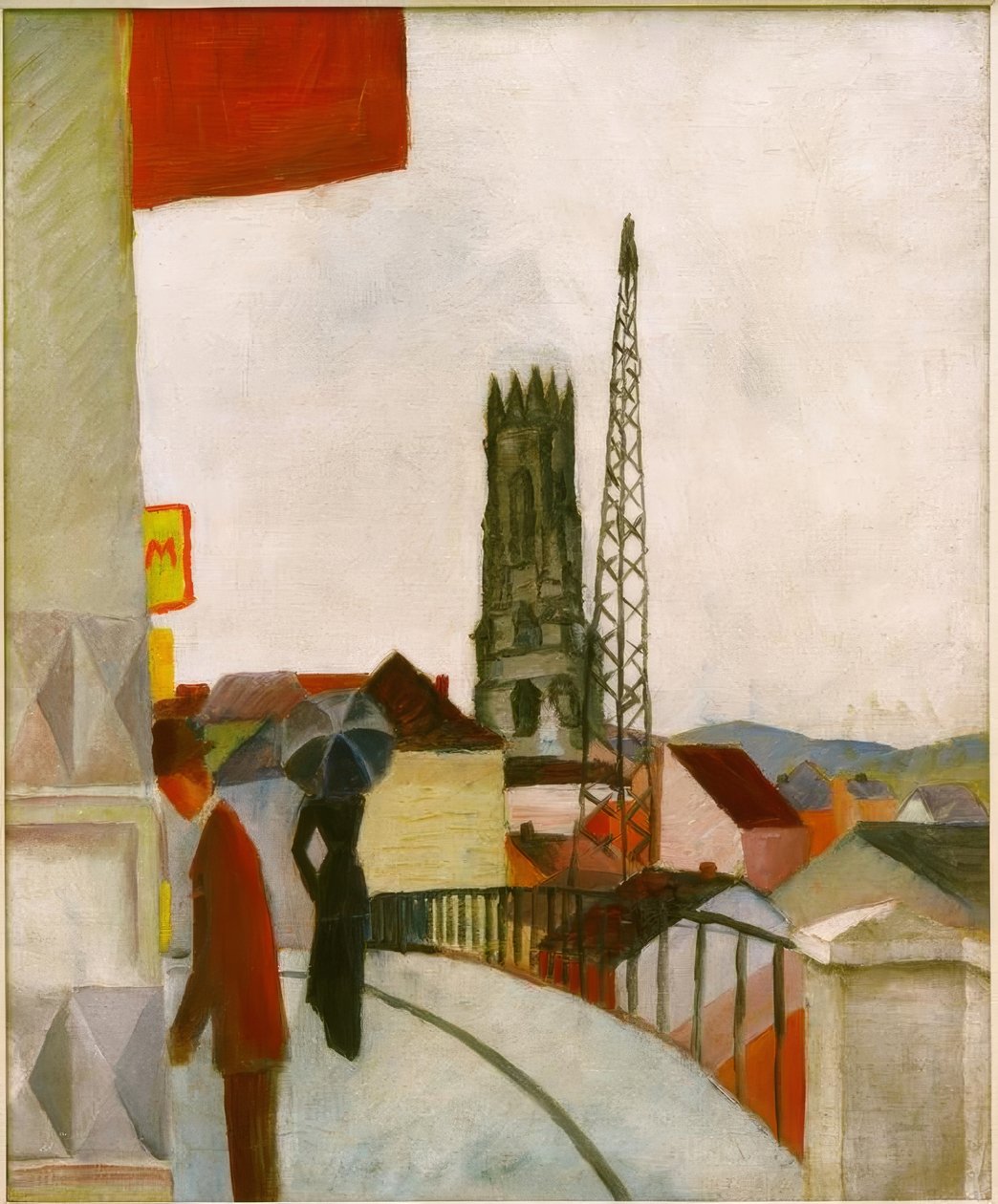 Kathedrale zu Freiburg in der Schweiz von August Macke
