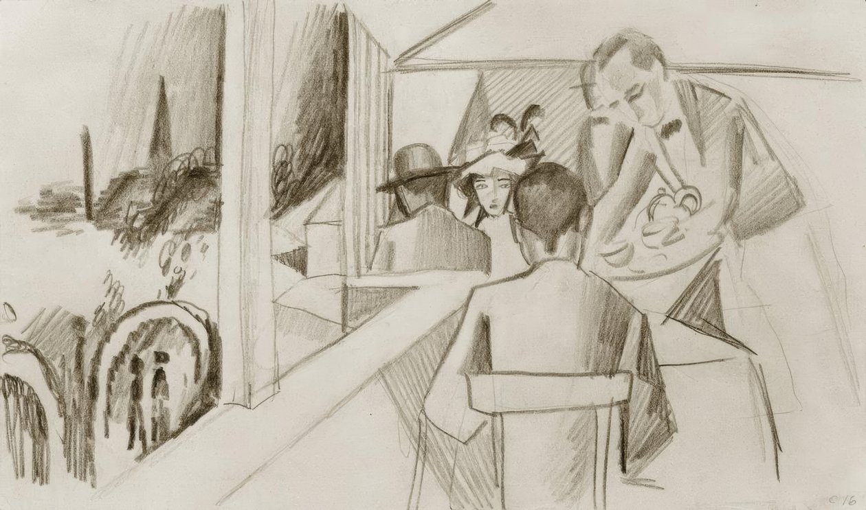 Luftschiffcafé von August Macke
