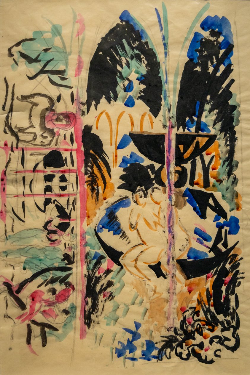 Mädchen am Brunnen von August Macke
