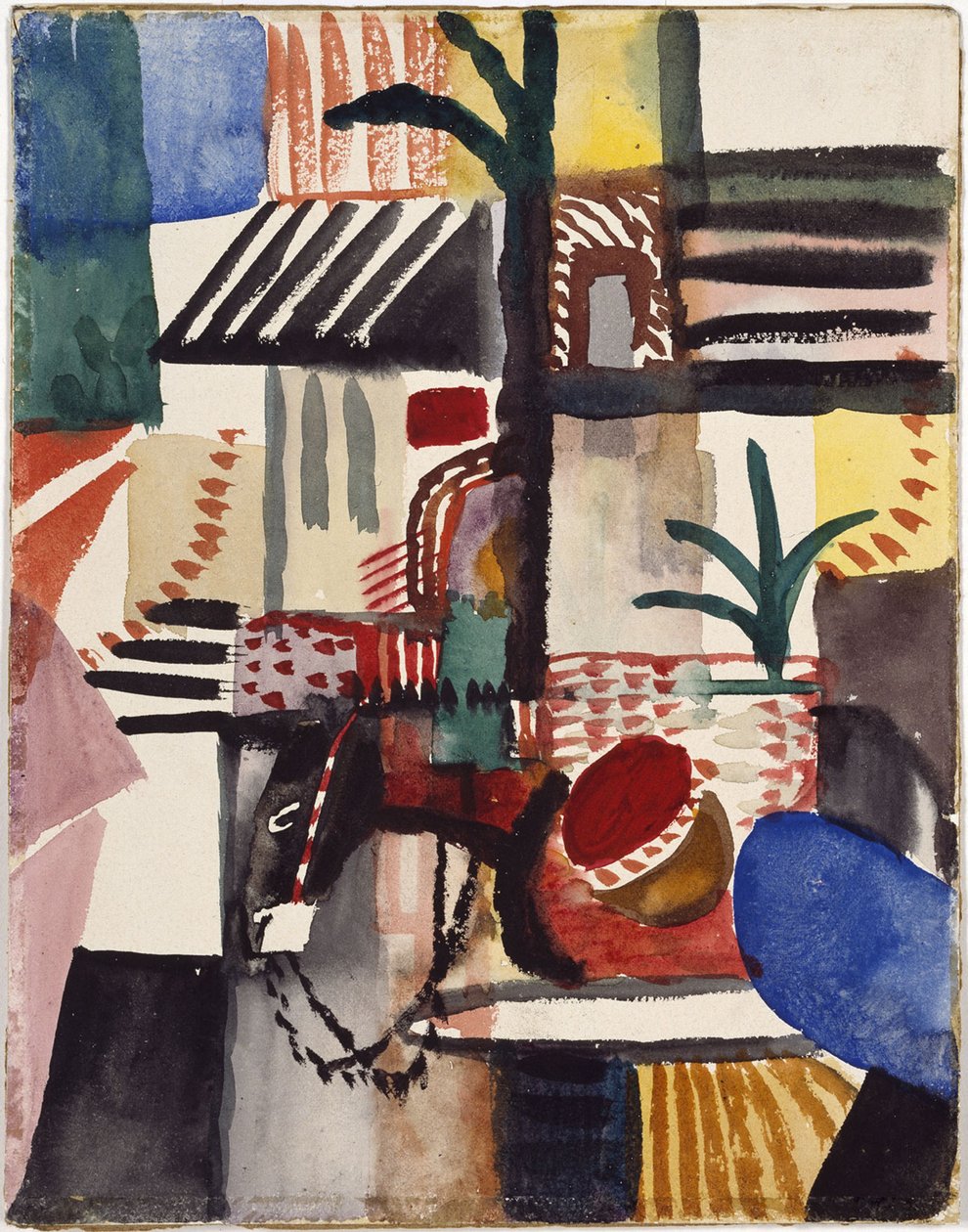 Mann mit Esel, Tunesien, 1914 von August Macke