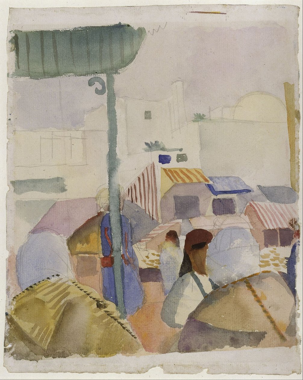 Markt in Tunis II von August Macke