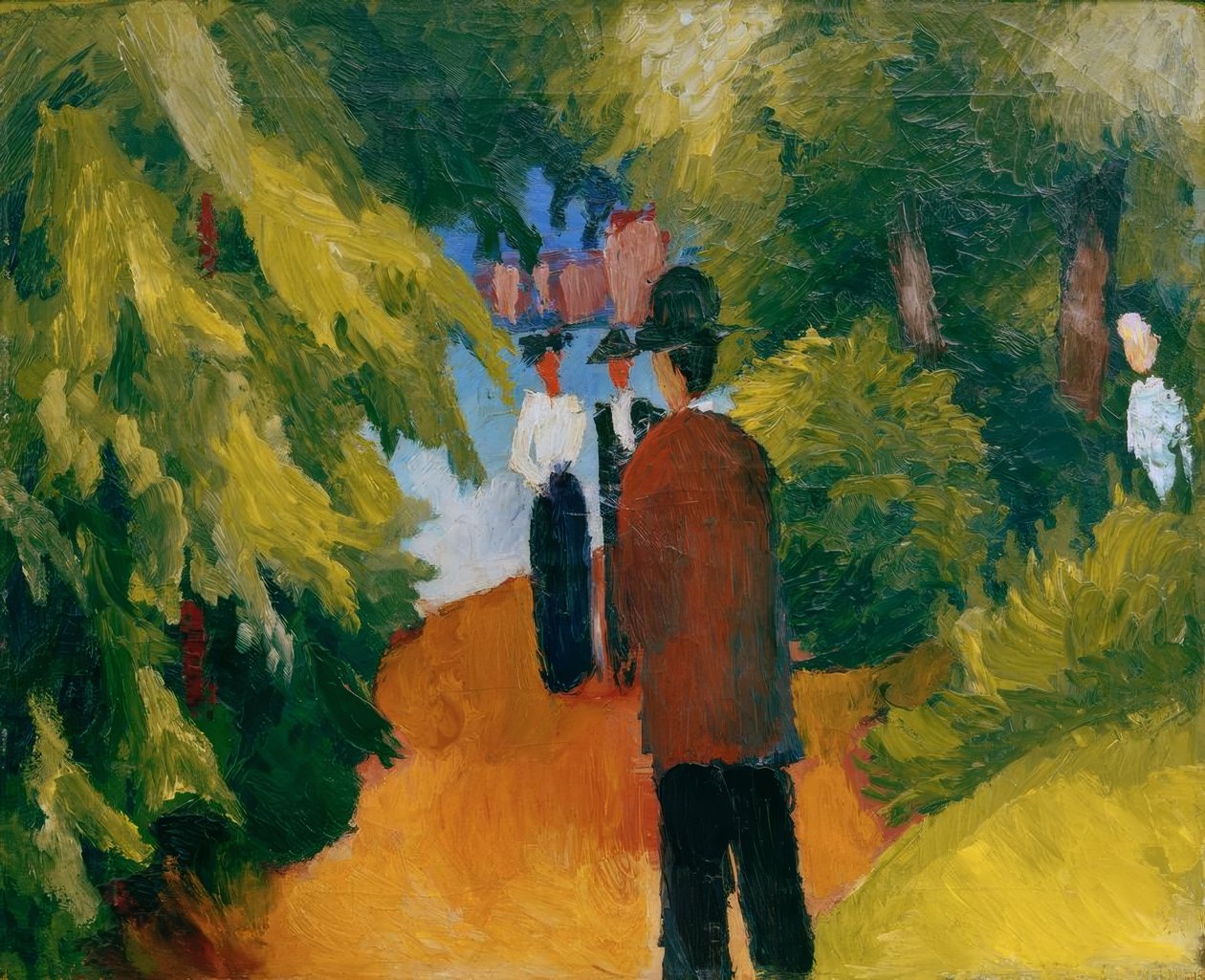 Park am Wasser von August Macke