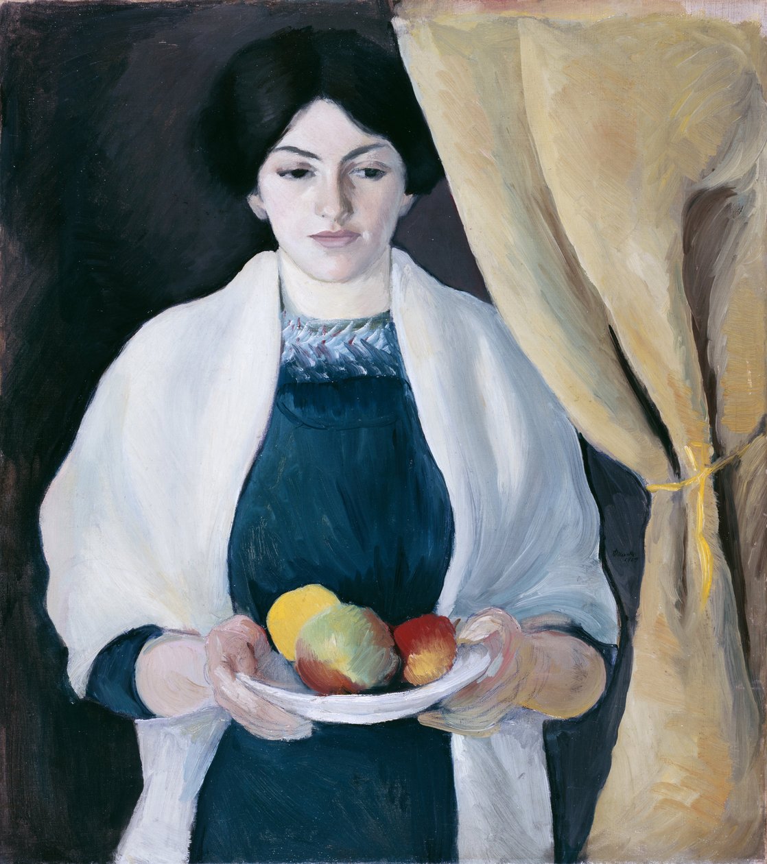Porträt mit Äpfeln von August Macke