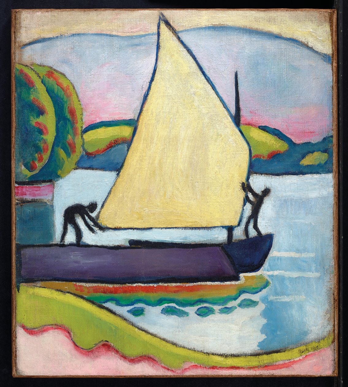 Segelboot am Morgen, 1910 von August Macke