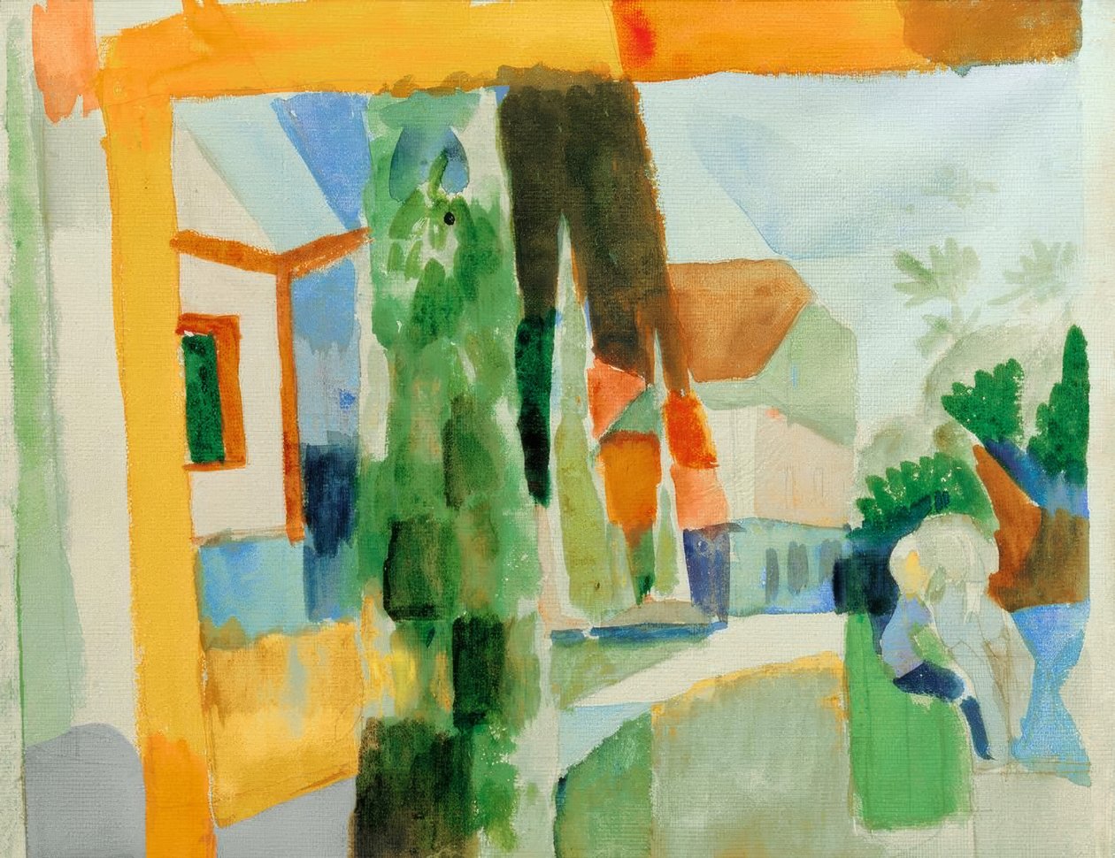 Unser Garten am See 4 von August Macke