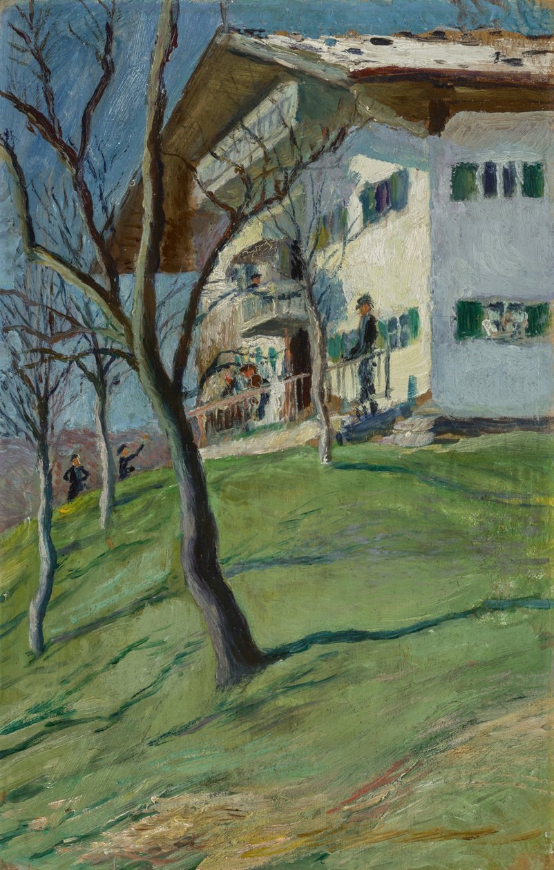 Unser Häuschen in Tegernsee von August Macke