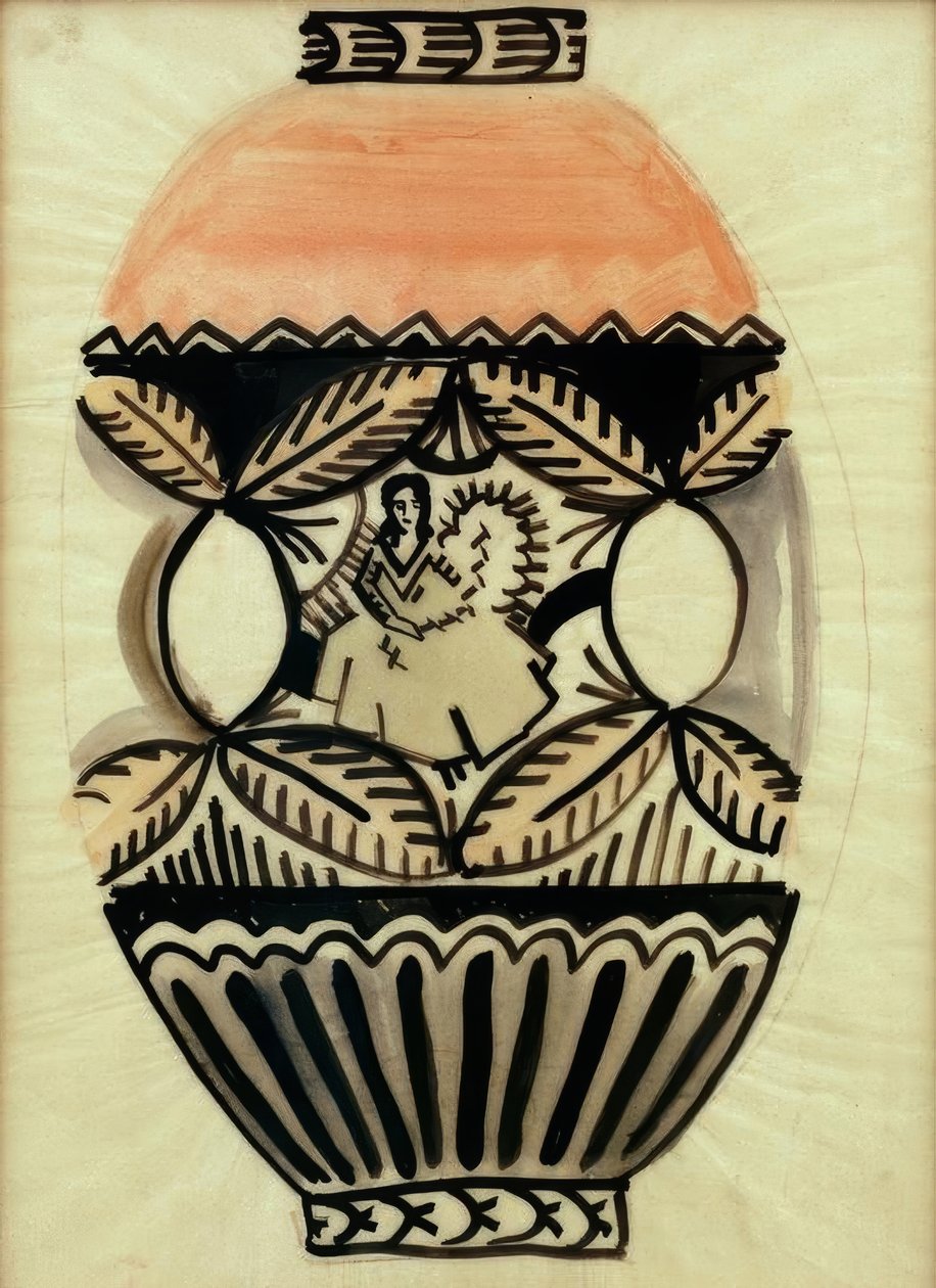 Vase mit Schäferin von August Macke