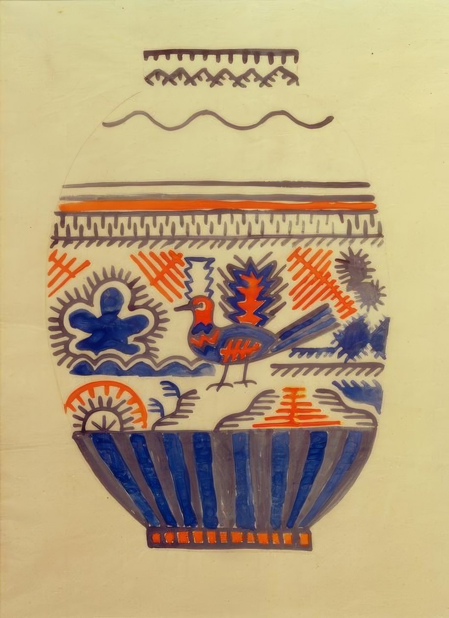 Vase mit Vogel I von August Macke
