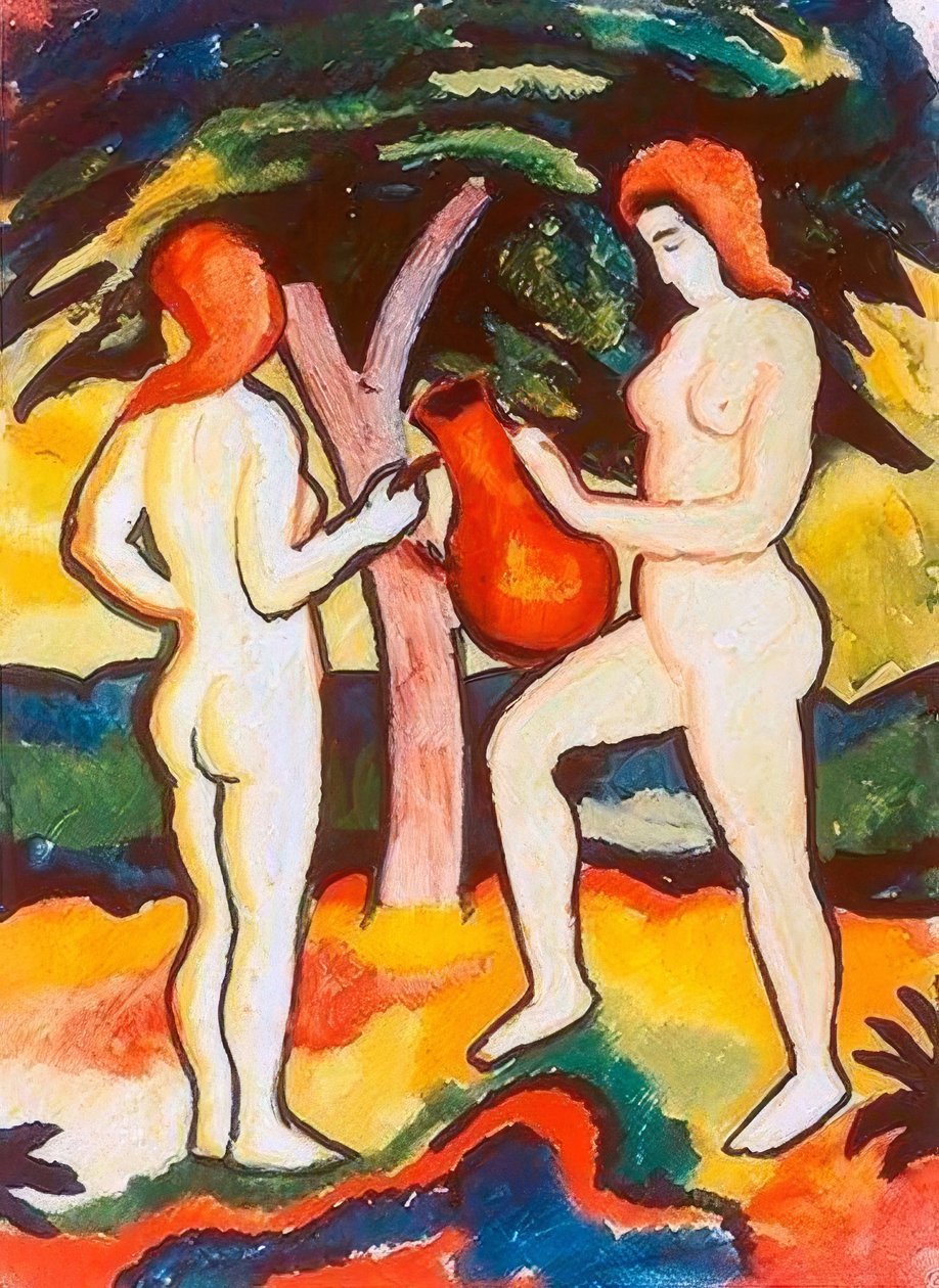 Zwei Akte mit Krug von August Macke