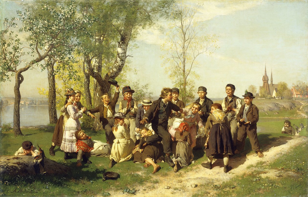 Kinder beim Spielen von August Malmström