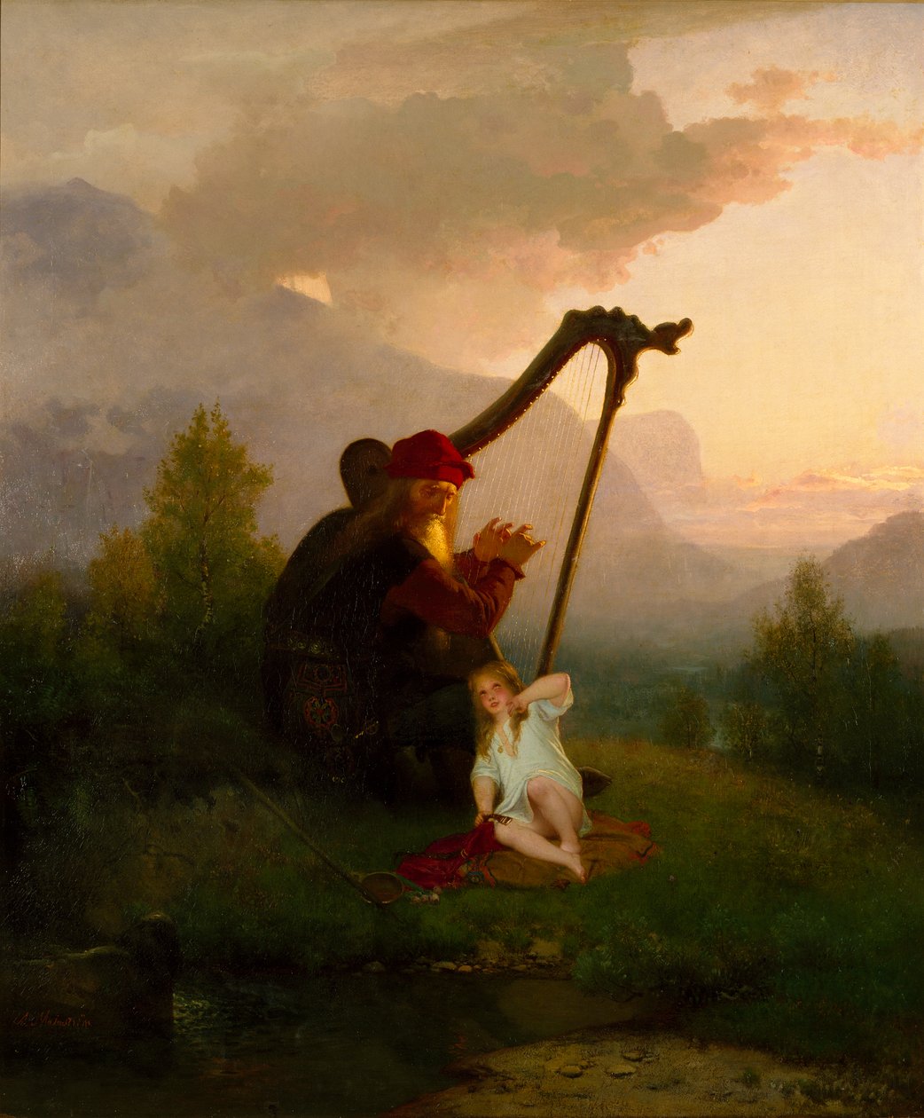 König Heimer und Aslog, 1856 von August Malmström
