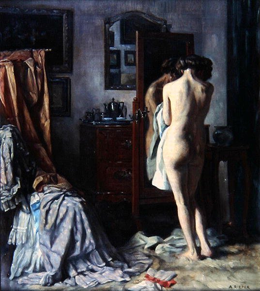 Das Boudoir, ca. 1910 von August Rieper