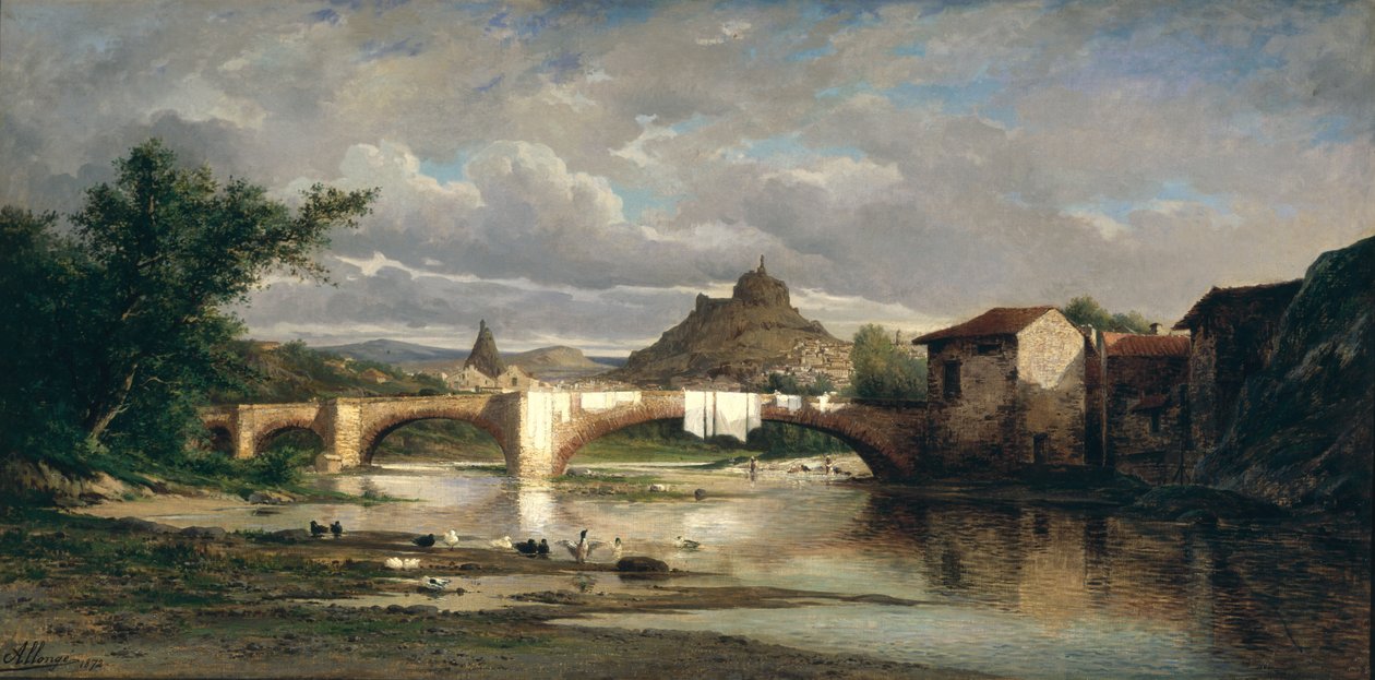 Ansicht von Puy-en-Velay von Espaly, 1872 von Auguste Allonge