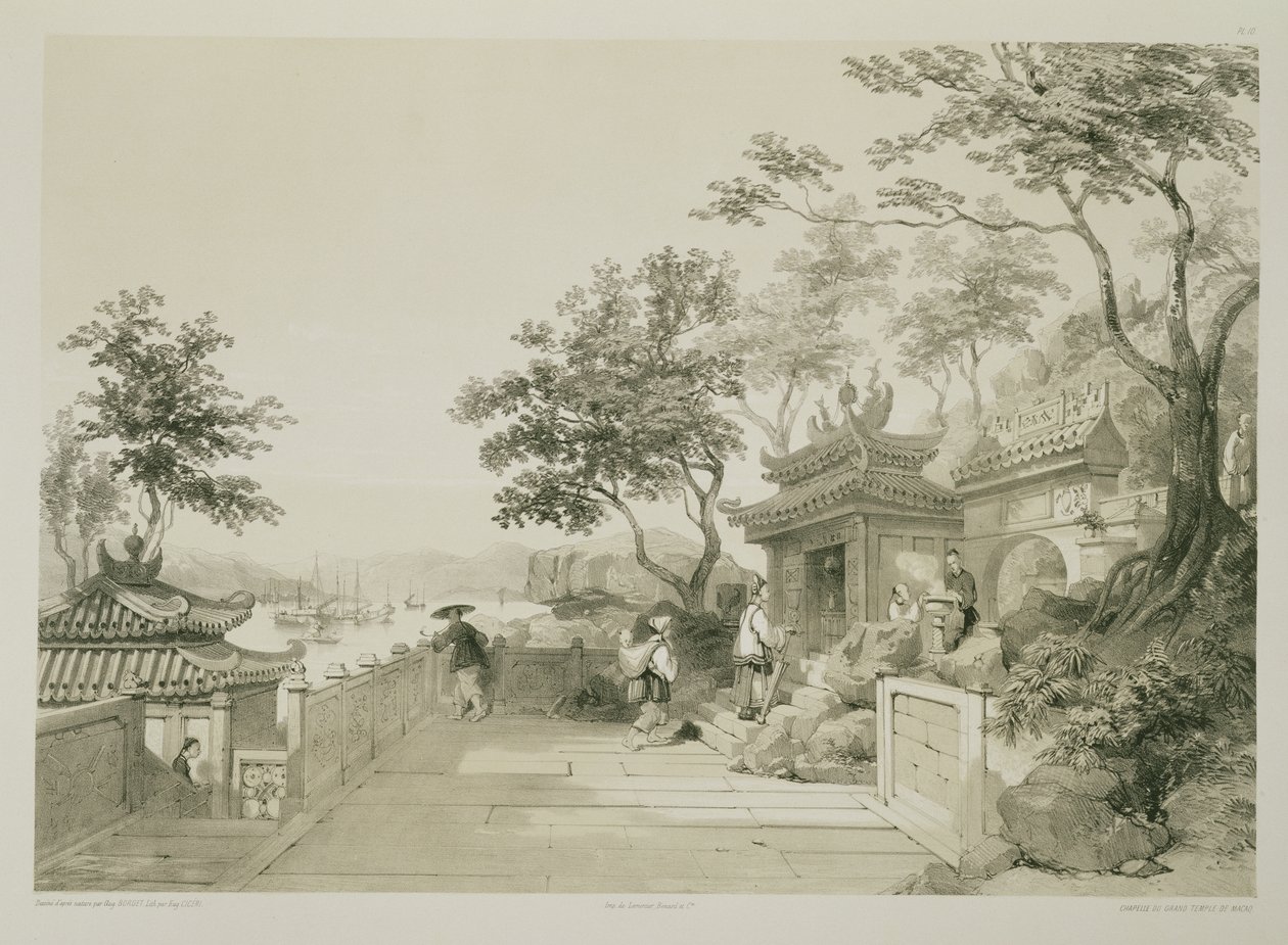 Eine Kapelle des Großen Tempels von Macao, Tafel 10 aus 