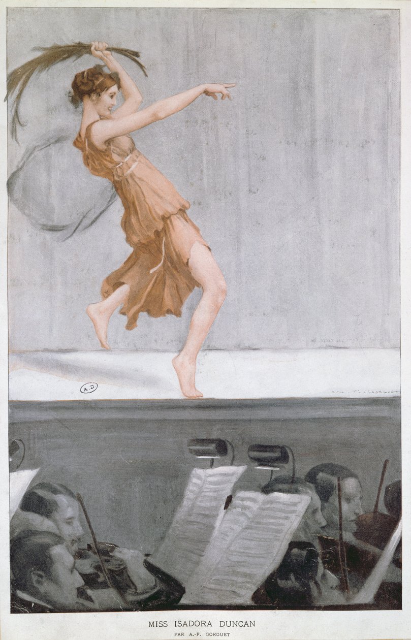 Porträt von Isadora Duncan (1877-1927) ca. 1913 von Auguste Francois Gorguet