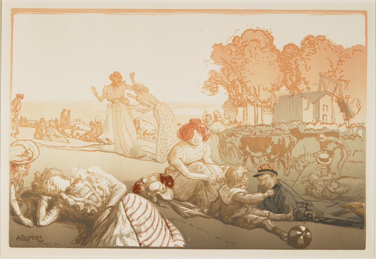 Moderne Bukolik, 1901 von Auguste Louis Lepère