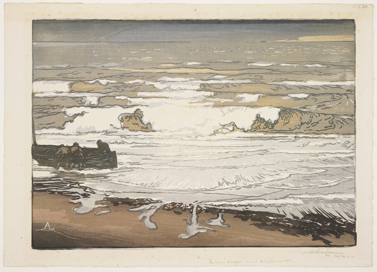 Die Wellen brechen, Septemberflut, 1901 von Auguste Louis Lepère