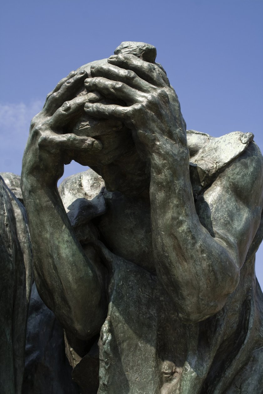 Detail der Bürger von Calais, fertiggestellt 1889 von Auguste Rodin