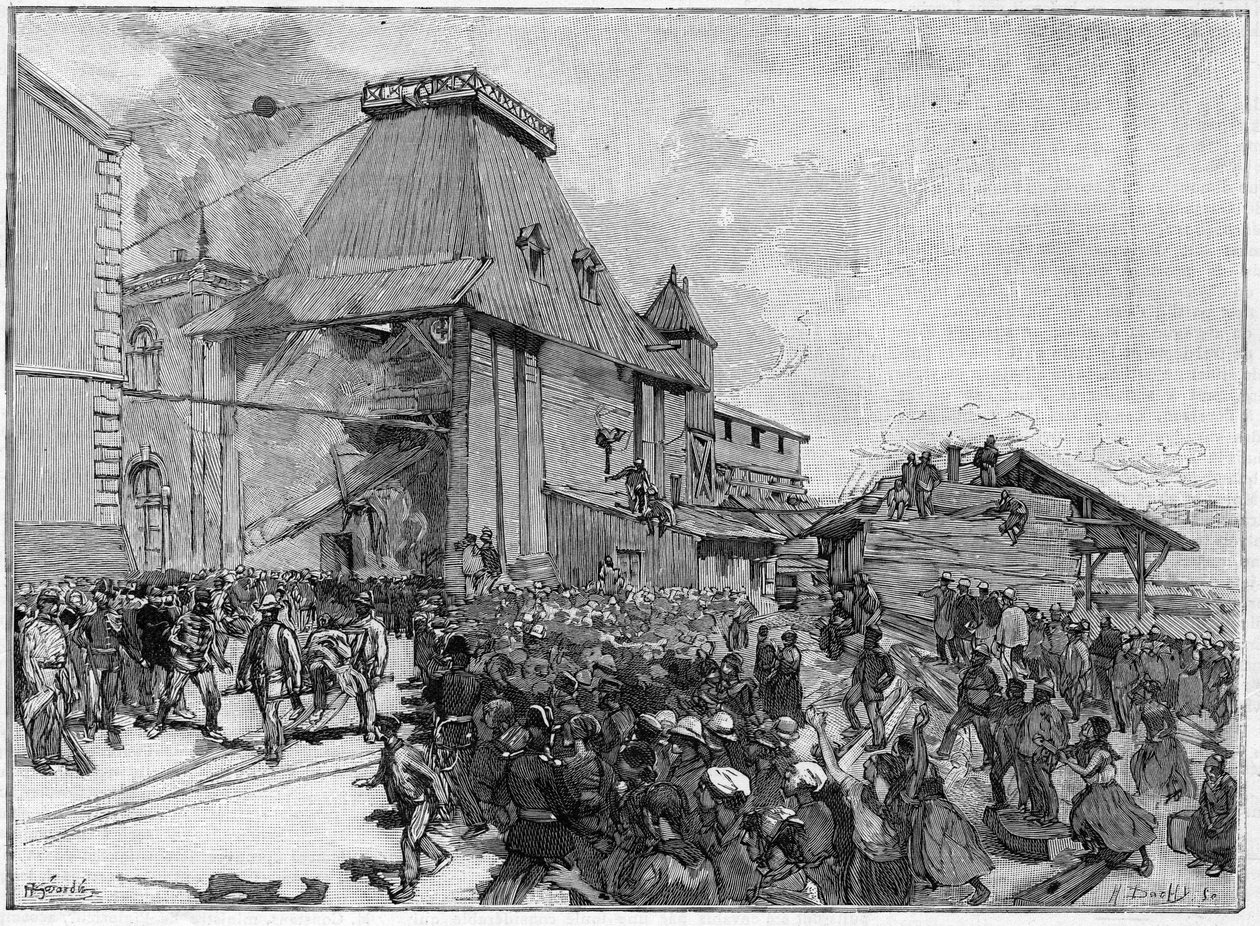 Katastrophe von Saint-Étienne am 3. Juli von Auguste (after) Gerardin