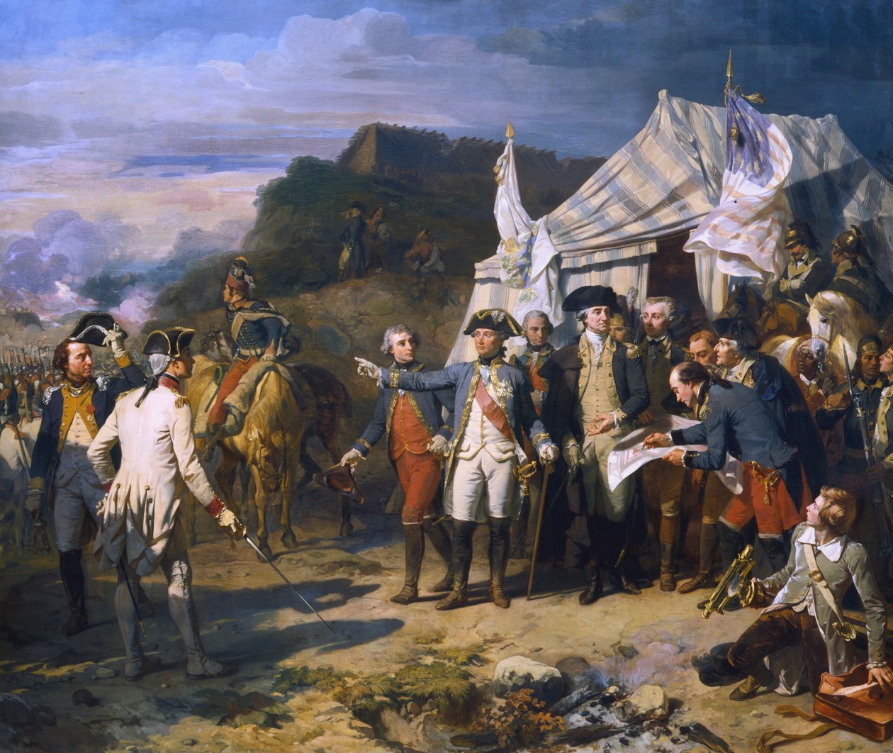 Belagerung von Yorktown, 1781 um 1836 von Louis Charles Auguste Couder