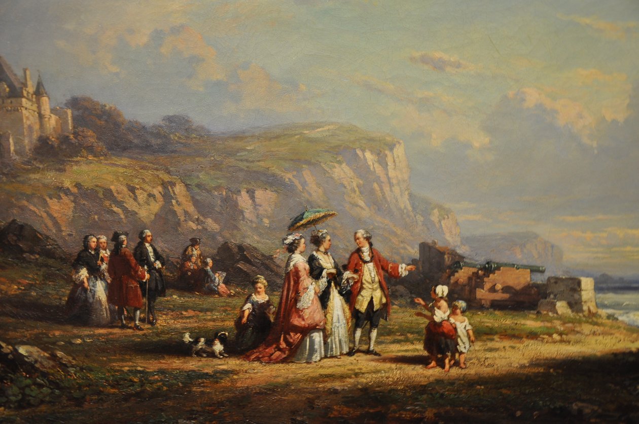 Spaziergang am Strand (Detail) von Auguste Delacroix