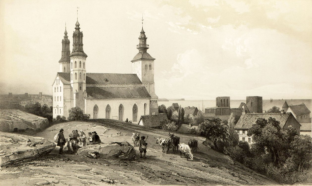 Kirche Sainte-Marie in Wisby von Auguste Etienne Francois Mayer