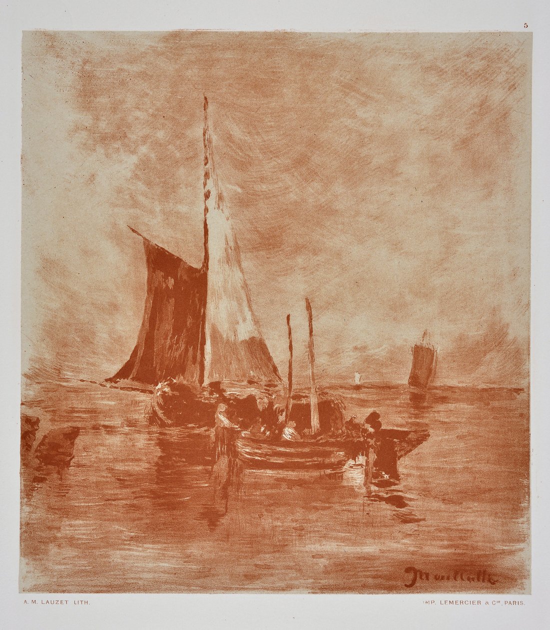 Fischerboote von Auguste Lauzet