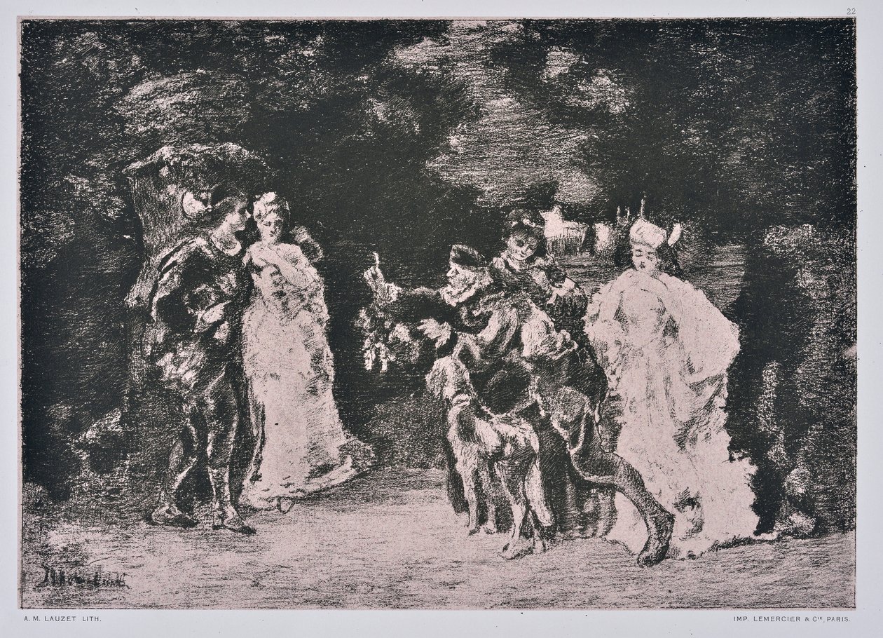 Der Preis für Tanz (Zeichnung) von Auguste Lauzet