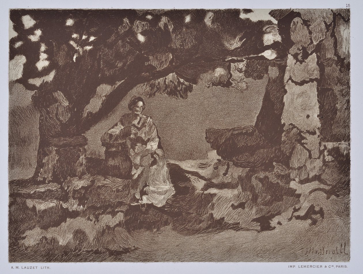 Die Frau am Brunnen von Auguste Lauzet