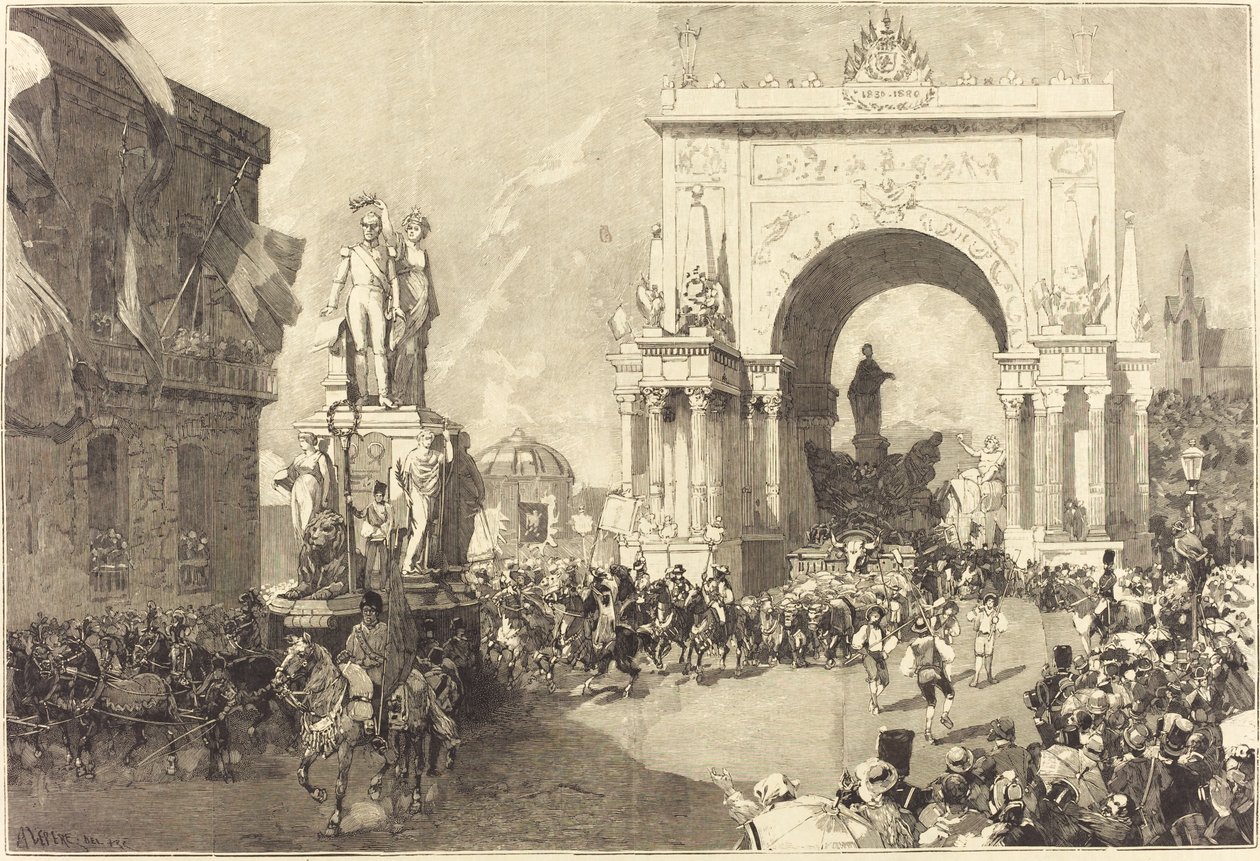 Jubiläumsfeiern in Brüssel von Auguste Lepere