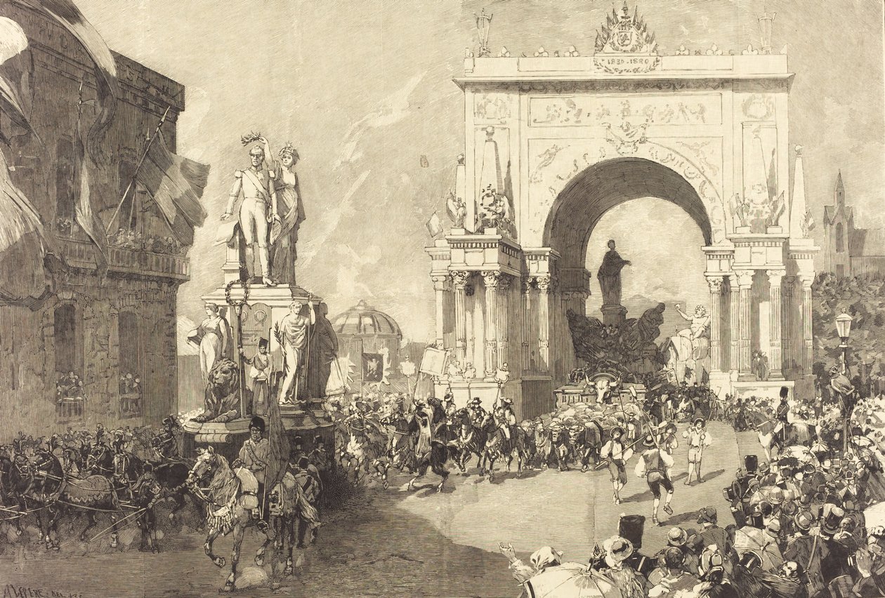 Jubiläumsfeiern in Brüssel, 1883-1890 von Auguste Lepere