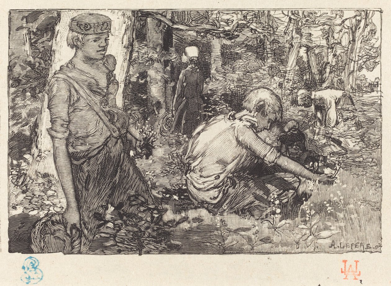 Maiglöckchensammlung (La cueillette du muguet) von Auguste Lepere
