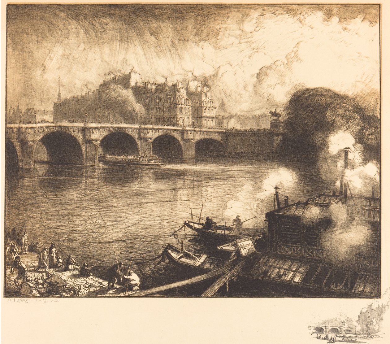 Le Pont Neuf, 1913 von Auguste Lepere