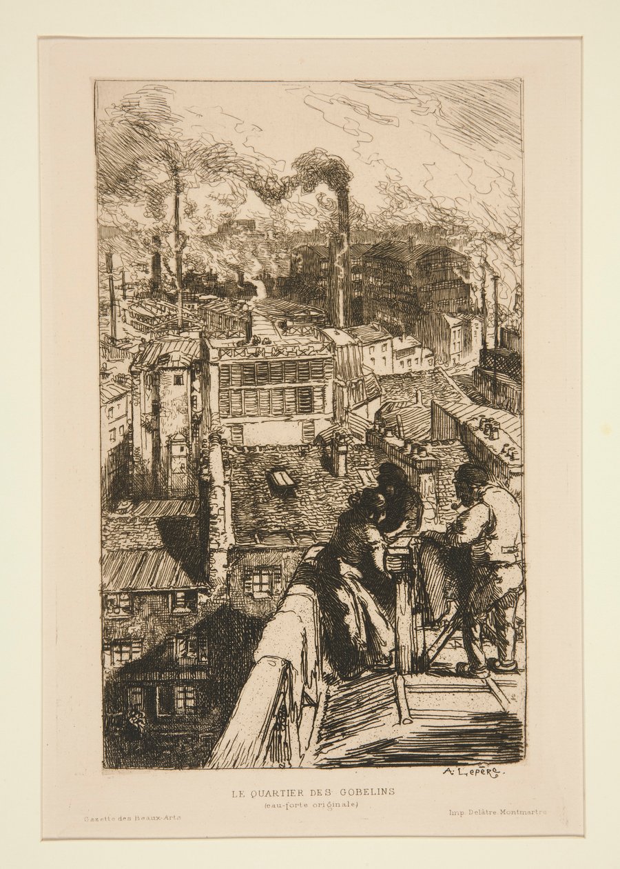 Das Viertel der Gobelins von Auguste Lepere