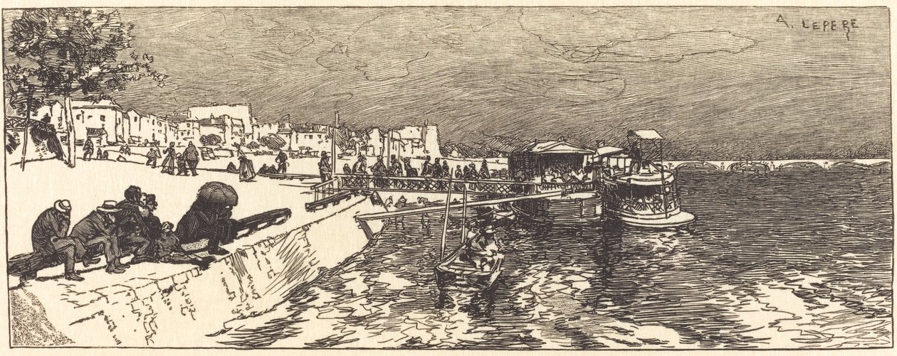 Pier in Bercy von Auguste Lepere