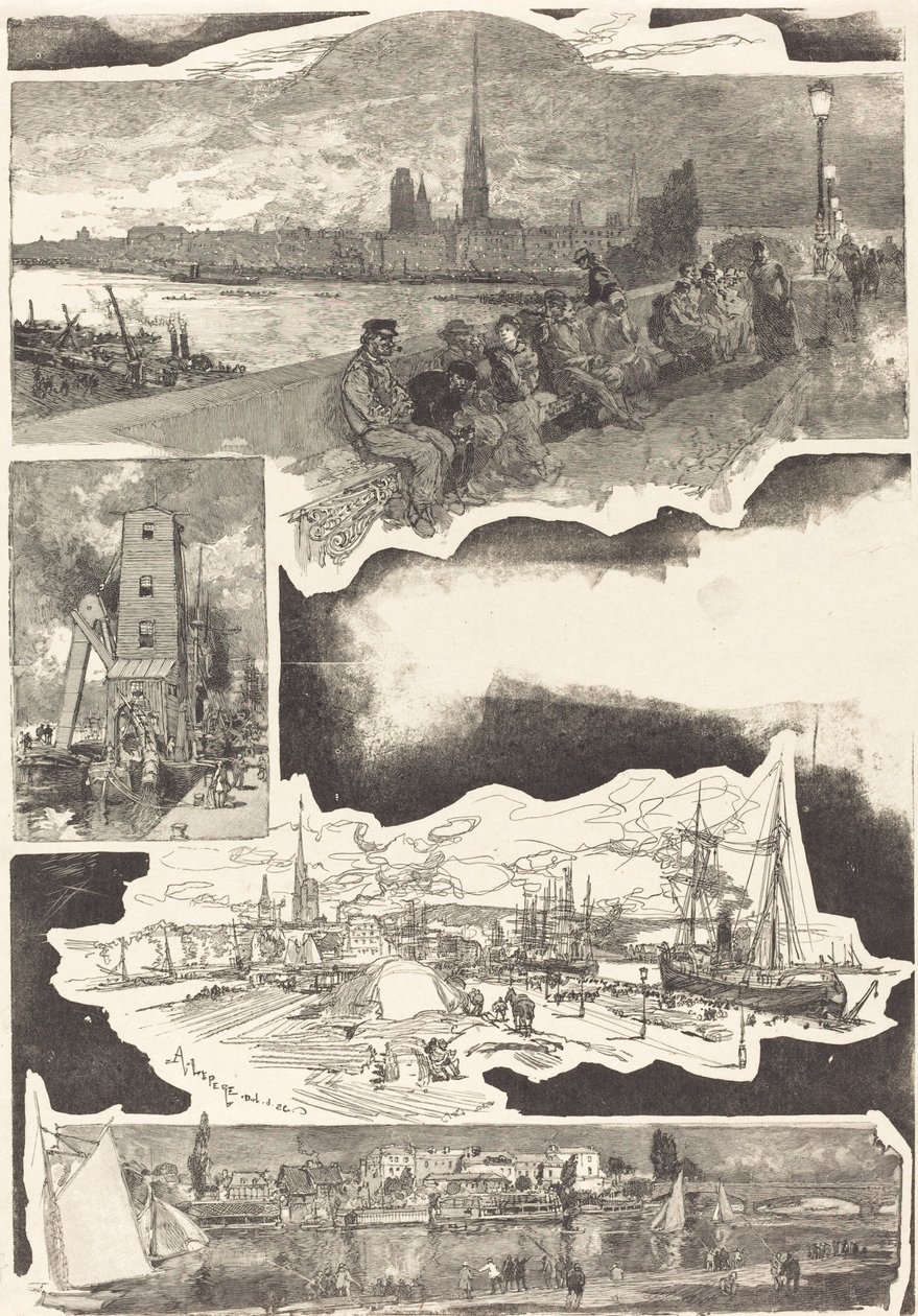 Rouen, 1888 von Auguste Lepere