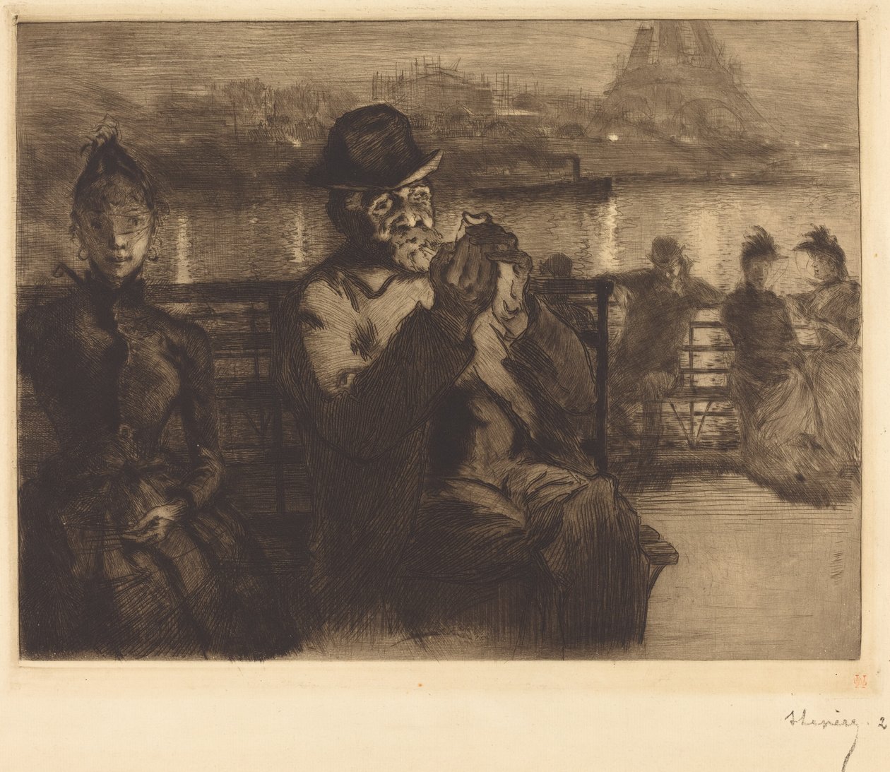 Auf der Seine, bei Nacht von Auguste Lepere