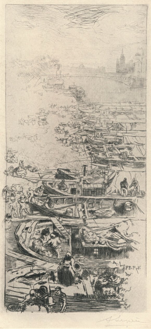 Der Apfelmarkt, 1915 von Auguste Louis Lepère