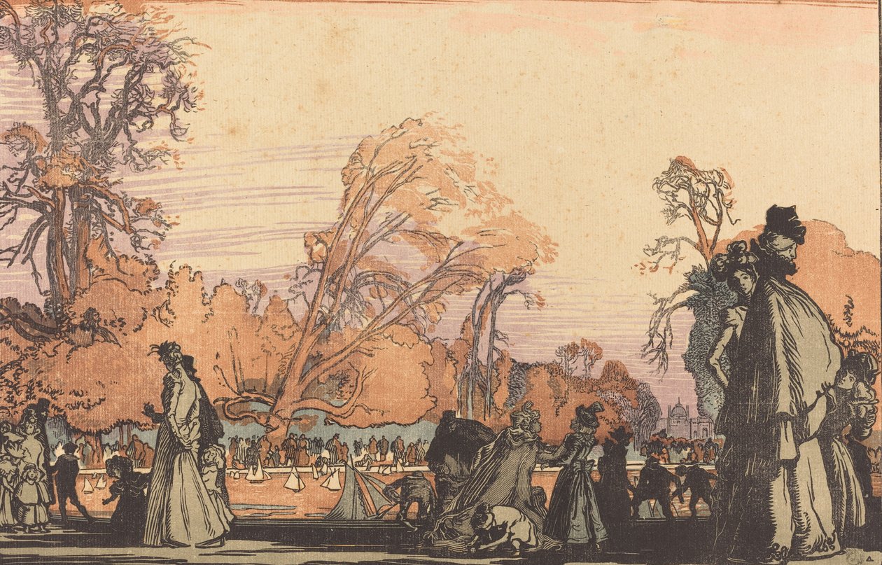 Der Teich in den Tuilerien, 1898 von Auguste Lepere