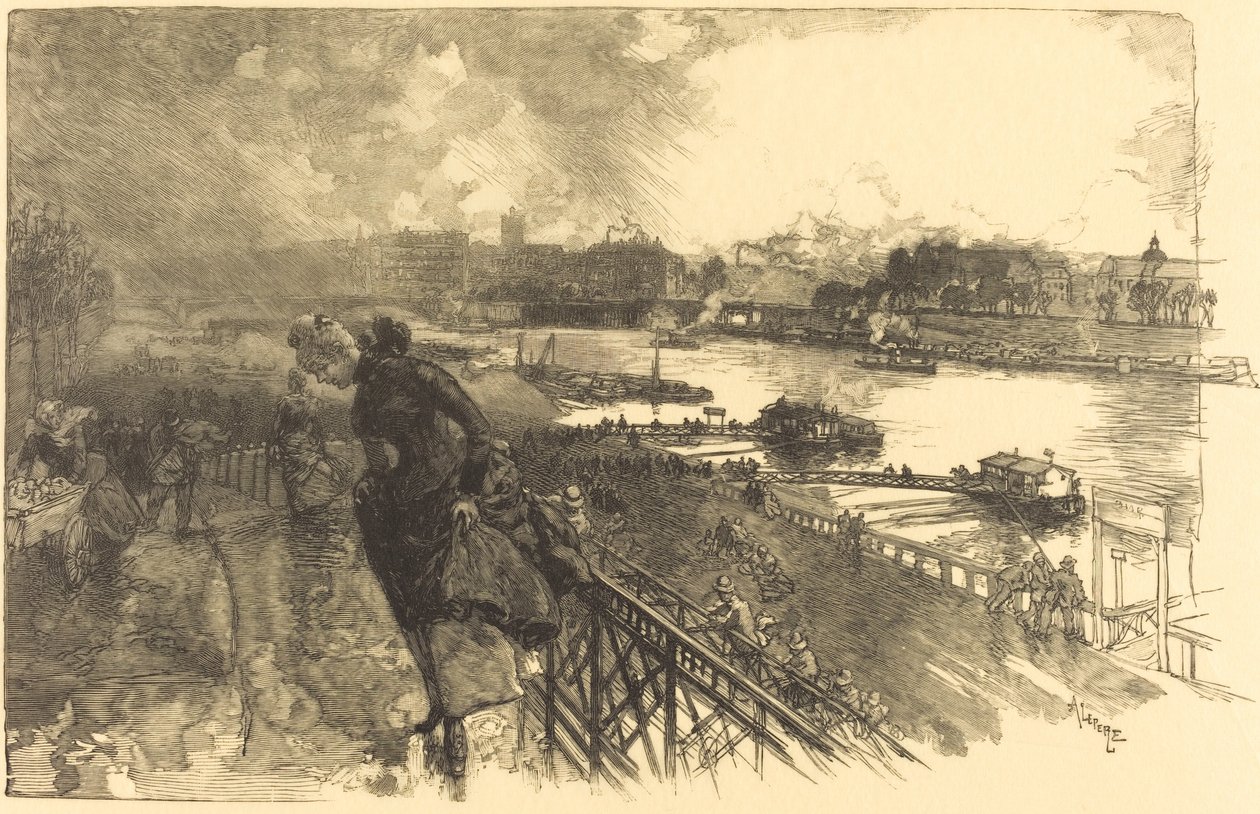 Die Seine nahe der Austerlitz-Brücke von Auguste Lepere
