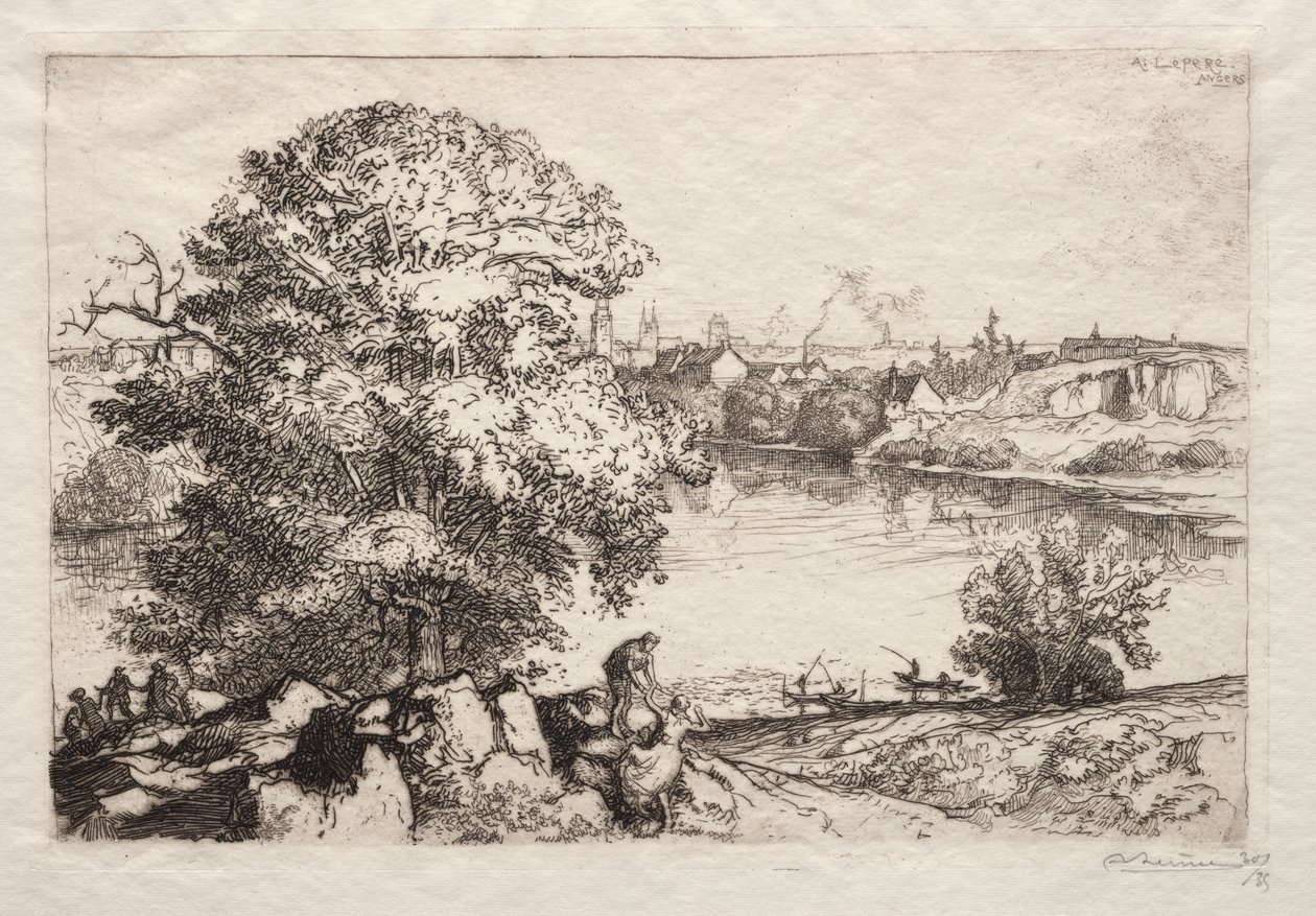 Angers: Der Teich St. Nicolas von Auguste Louis Lepère