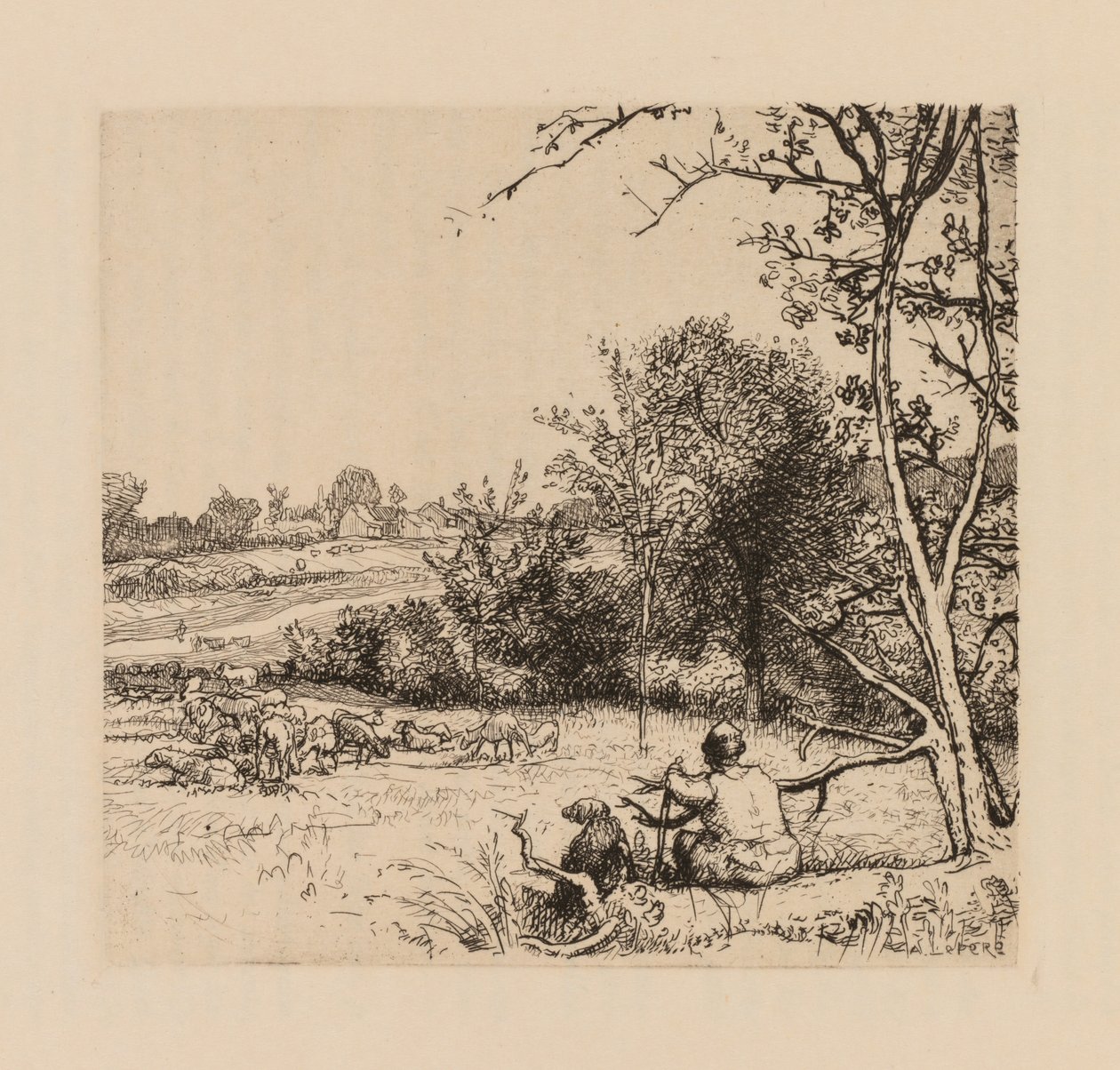 Auguste Lepère: Der umgestürzte Apfelbaum (Picardie) von Auguste Louis Lepère