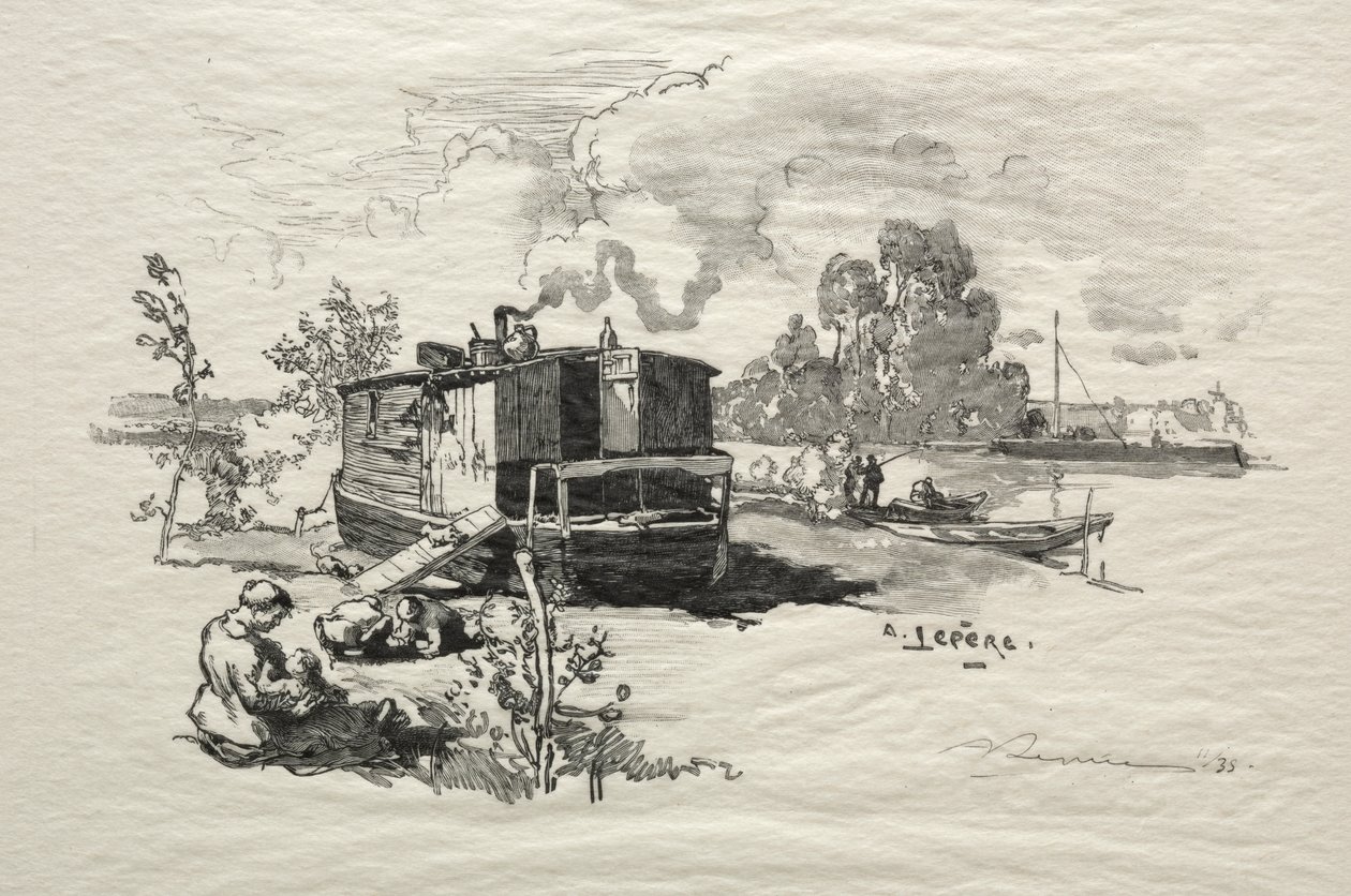 Hausboot von Auguste Louis Lepère
