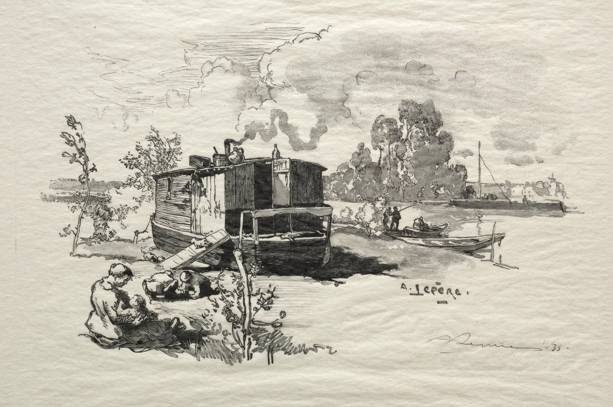 Hausboot von Auguste Louis Lepère