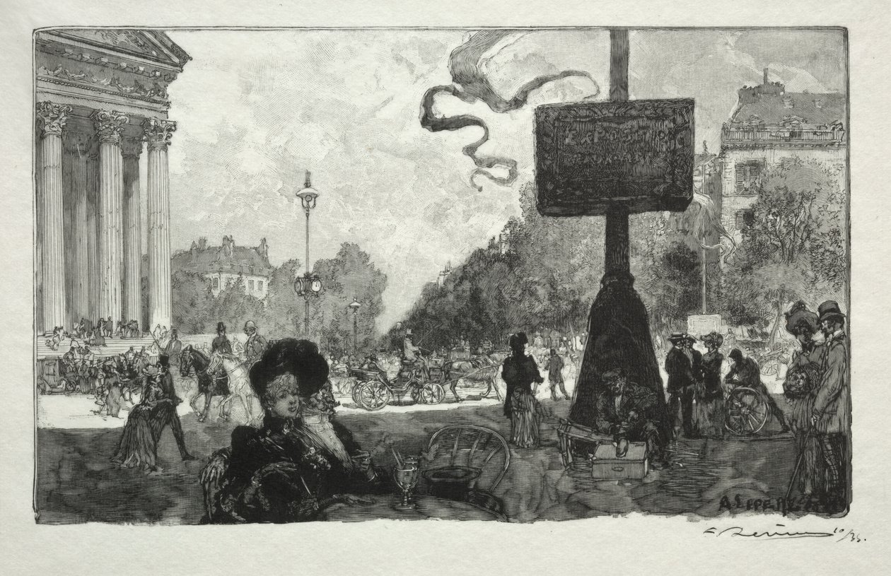 Ecke der Rue Royale von Auguste Louis Lepère